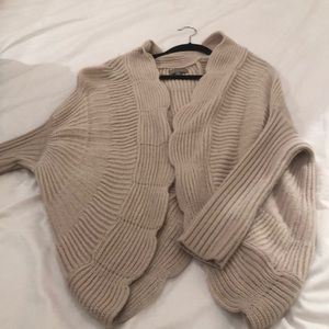 Oversized scallop sweater